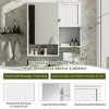 Vynxaria 29" x 28" Modern Wall-Mounted Medicine Cabinet with Mirror and Towel Bar - Space-Saving Bathroom Storage Solution£¬White - 4 of 4