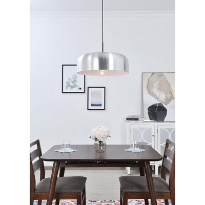 Modern Brushed Nickel and Black Aluminum Pendant Light