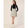 INSPIRE CHIC Women's Vintage Plaid Strap Braces Tweed Mini Suspender Skirt - 3 of 4