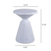 SEVOBAL Outdoor Cement End Table Small Round Garden Accent Table Drum Shape Side Table for Patio and Indoor Use, Grey, 20.08"*20.08"*24.41" - 3 of 4