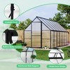 Aluminum-Framed Polycarbonate Greenhouse Kit with Roof Vent & Quick Setup Structure, Large Enhanced Polycarbonate Green House - 4 of 4