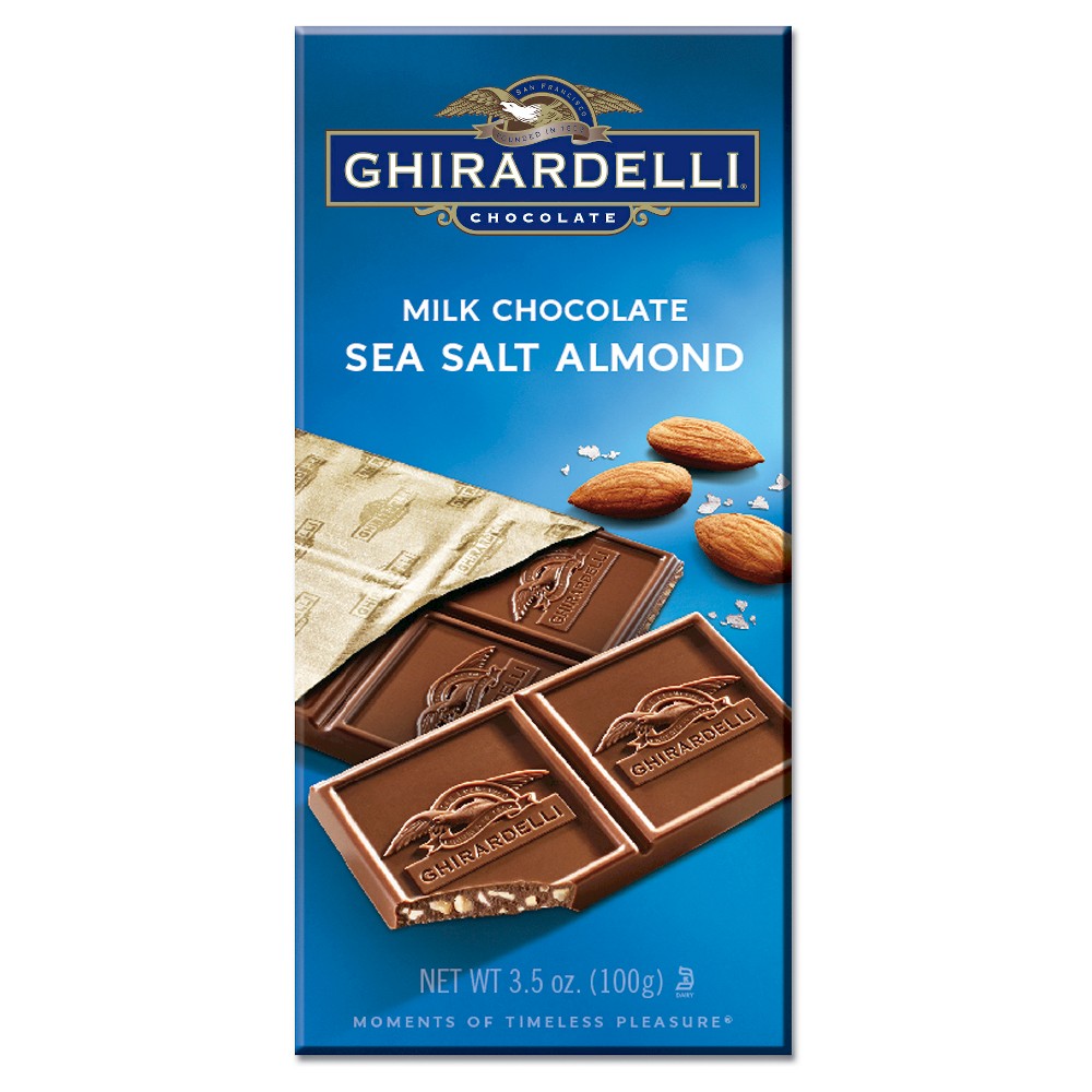 UPC 747599614163 product image for Ghirardelli Milk Chocolate Sea Salt Almond Bar - 3.5oz. | upcitemdb.com