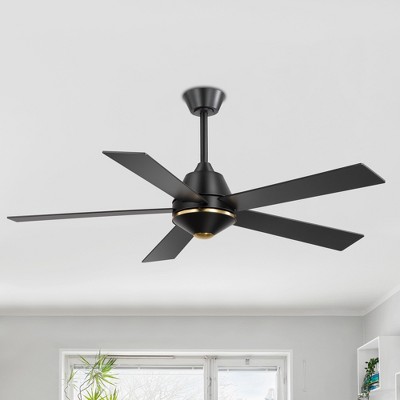 Airsurfer 52 Inch Black Modern Ceiling Fans With Remote Control