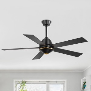 Airsurfer 52 Inch Black Modern Ceiling Fans With Remote Control - 1 of 4
