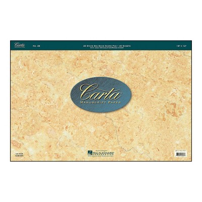 Hal Leonard Carta Scorepad 18X12, 40 Sheet, 20 Stave, Big Band Carta Manuscript