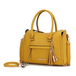 MKF Collection Valeria Vegan Leather Women's Satchel Bag with Keyring by Mia K - 1 of 4