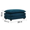 35" Chenille Ottoman Footrest, Modern Upholstered Bench for Living Room, Modular Sofa Extension-3irtyhousy - 4 of 4