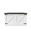 Farmhouse Coffee Table, Square Wood Center Table with Large Hidden Storage Compartment for Living Room,with Hinged Lift Top for Home, White - 2 of 4