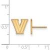 Black Bow Jewelry 14k Yellow Gold Villanova Wildcats NCAA Post Earrings - 2 of 3