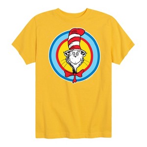Boys' - Dr. Seuss - Cat In the Hat Smile Short Sleeve Graphic T-Shirt - 1 of 4