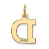 Black Bow Jewelry 14k Yellow Gold, Amanda Collection, Small Block Initial D Pendant - 3 of 4