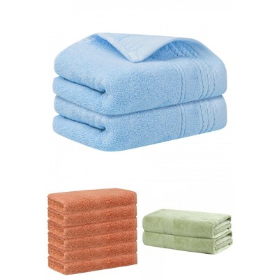 REGALWOVEN Striped Soft Absorbent Bathroom Cotton Towel Set 3 Pcs