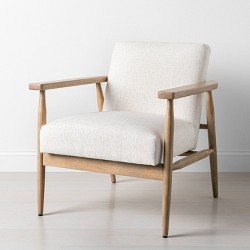 Upholstered Natural Wood Accent Chair - Hearth & Hand™ with Magnolia