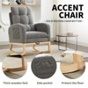 NicBex Modern Solid Wood Accent Chairs for Living Room,Upholstered Arm Chair Rocking Chair with Side Pocket & Adjustable Footrest - 2 of 4