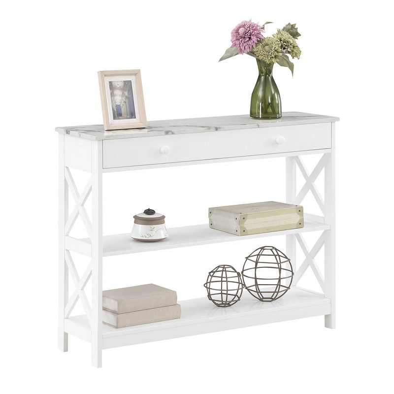 Breighton Home Xavier Console Table with Open Shelves and Drawer, 4 of 10