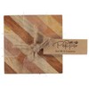 Dainty Home Wood With Stripe Designed 4" Square Coaster Set Of 4 - 3 of 3