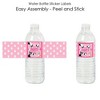 Big Dot of Happiness Pawty Like a Puppy Girl - Pink Dog Baby Shower or Birthday Party Water Bottle Sticker Labels - Set of 20 - 2 of 4