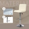 Syemin Counter and Bar Stools 2 Pieces Adjustable Swivel Barstools Modern Counter Stools Counter Height Barstools for Bar, White, 17.32"*20.08"*37.01" - 2 of 4