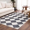 Hauteloom Ulric Navy Blue Diamond Washable Area Rug - 2 of 4