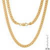 Steeltime unisex sterling silver 24" Miami Cuban link chain necklace. Color Options: Silver, Gold - 3 of 3