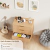Fluted Dresser for Bedroom with Drawers, Wooden Chest of Drawers with Metal Handle & Feet, Natural Dresser for Living Room, Hallway, Bedroom - 4 of 4