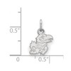 Black Bow Jewelry 14k White Gold Kansas Jayhawks NCAA Extra Small Pendant - 2 of 3