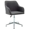 VidaXL Swivel Dining Chairs 2 pcs Dark Gray Fabric - 3 of 4