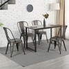 Yaheetech Pack of 4 Stackable Classic Metal Dining Chair for Indoor Outdoor - 2 of 4