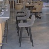 Flash Furniture Caleb Modern Armless 24 Inch Counter Height Stools Commercial Grade with Footrests and Matte Metal Frames, Set of 2 - 4 of 4