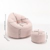 Bean Bag Chair, High-Density Foam Filling Bean Bag Sofa Chairs with Foot Stool, Modern Accent Chair with Ottoman - 2 of 4