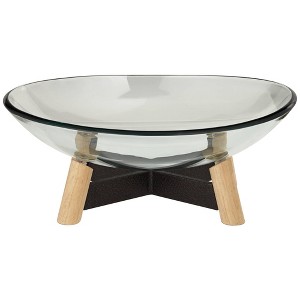 Studio 55D Synchrony 17 3/4" Wide Clear Tempered Glass Decorative Bowl - 1 of 4