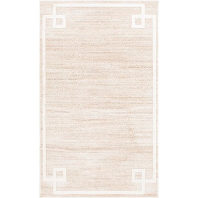 Manhattan Serenity Beige Rectangular Easy-Care Area Rug