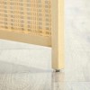Resenkos 4-Panel Folding Room Divider - 6Ft Freestanding Bamboo Privacy Screen with Storage Shelves, for Bedroom/Office, Natural Wood Color - 2 of 4