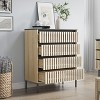 PAGED Modern Fluted Dresser Chest of Drawers Storage Cabinet with Drawer for Bedroom - 2 of 4