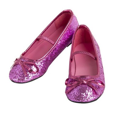 Girls pink ballet online slippers