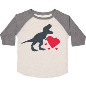 Boy's Kid's Lovesaurus Long Sleeve Tee - SWEET wink - 1 of 1