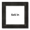 PosterPalooza | 5x5 Thin Barnwood Picture Frame, UV Acrylic, 2 Finishes - Grey and Black - 2 of 4