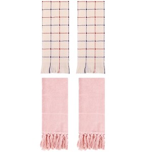 REGALWOVEN 4 Packs Cotton Absorbent Soft Decorative Turkish Bath Towel for Bathroom - 1 of 4