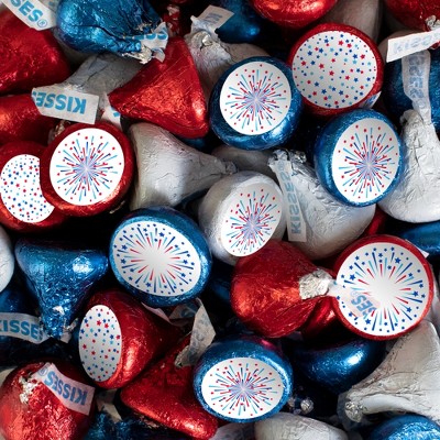 85 pcs Patriotic  Hershey's Kisses Milk Chocolate - By Just Candy