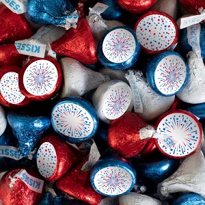 85 pcs Patriotic  Hershey's Kisses Milk Chocolate - By Just Candy - 1 of 1