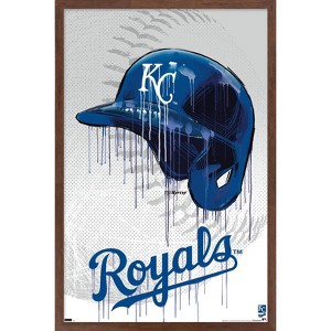 Trends International MLB Kansas City Royals - Drip Helmet 22 Framed Wall Poster Prints - 1 of 4
