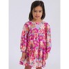 RuffleButts Toddler Girls Woven Long Sleeve Tiered Twirl Dress - 4 of 4