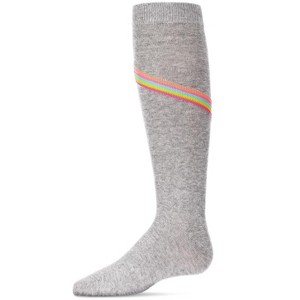 Memoi V Stripe Lurex Cotton Blend Knee High Socks - 1 of 3