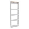 4 Tier Behind The Door Bookshelf, 69" Tall Slim Floor Standing Bookcase, Space-Saving Narrow Storage Organizer for Living Room, Entryway, Kitchen - 4 of 4