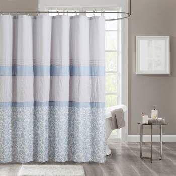 72"x72" Casey Printed and Embroidered Shower Curtain - 510 Designs