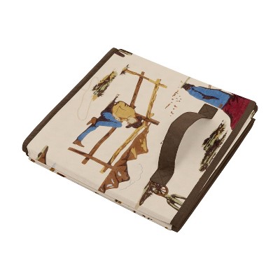 Wild West Cowboy Multicolor Fabric Storage Toy Bin