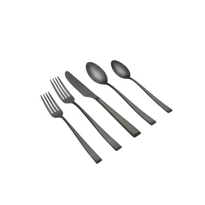 20pc Marlise Black Satin Flatware Set - Cambridge Silversmiths : Target