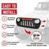 AMERICAN MODIFIED Demon Front Grille with Red Star Lights, Compatible with Jeep Wrangler JL & Gladiator JT 18-21 Models without TrailCam, Matte Black - 4 of 4