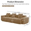 AENKYO Modular L-Shaped Sectional Sofa, 140" Curved Cloud Couch with Chaise, Boneless Corduroy Design for Small Spaces, No Assembly - 3 of 4