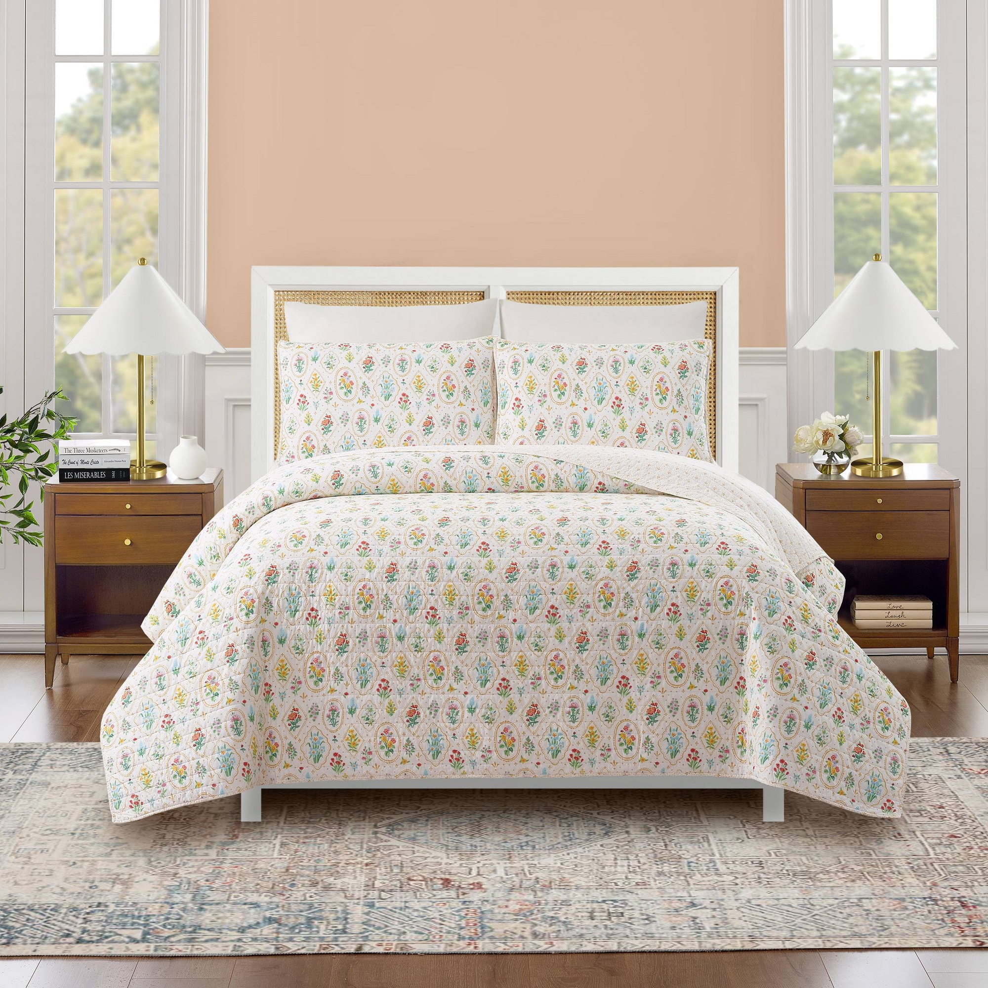 Angela Staehling for Makers Collective 3pc King Floral Quilt Bedding Set